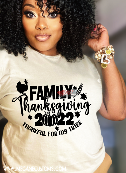 Family Thanksgiving SC (IRON ON SCREEN PRINT TRANSFER)